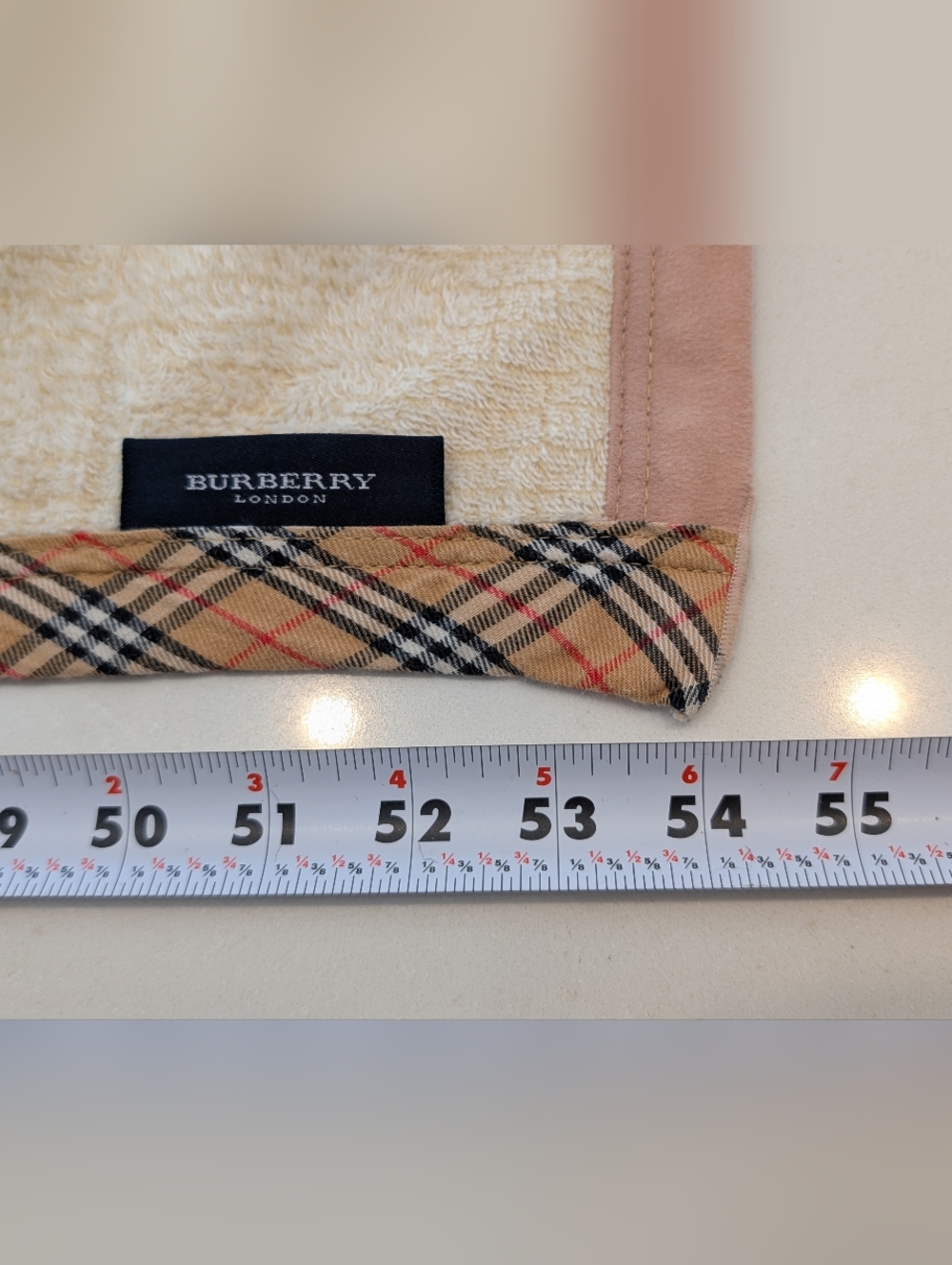 Burberry Nova Check Blanket - EUC - Cream 77x54 Inches - Picture 12 of 16